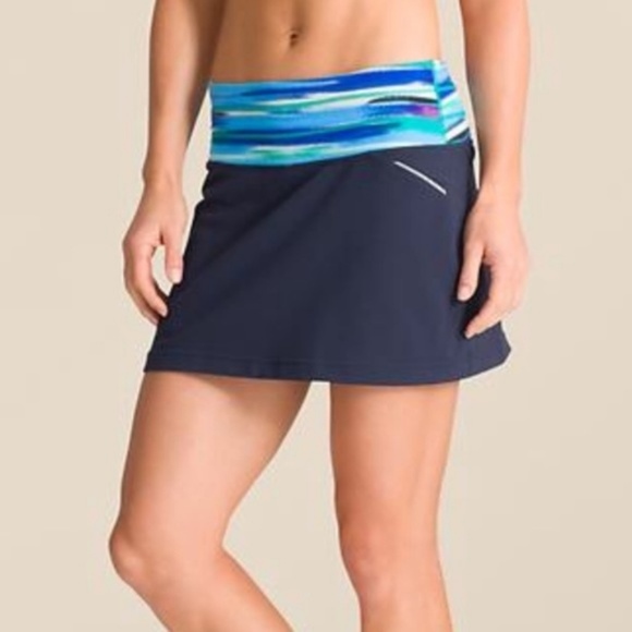 Athleta Grenadine Airbrush Relay Skort Lines Tall - Picture 1 of 9